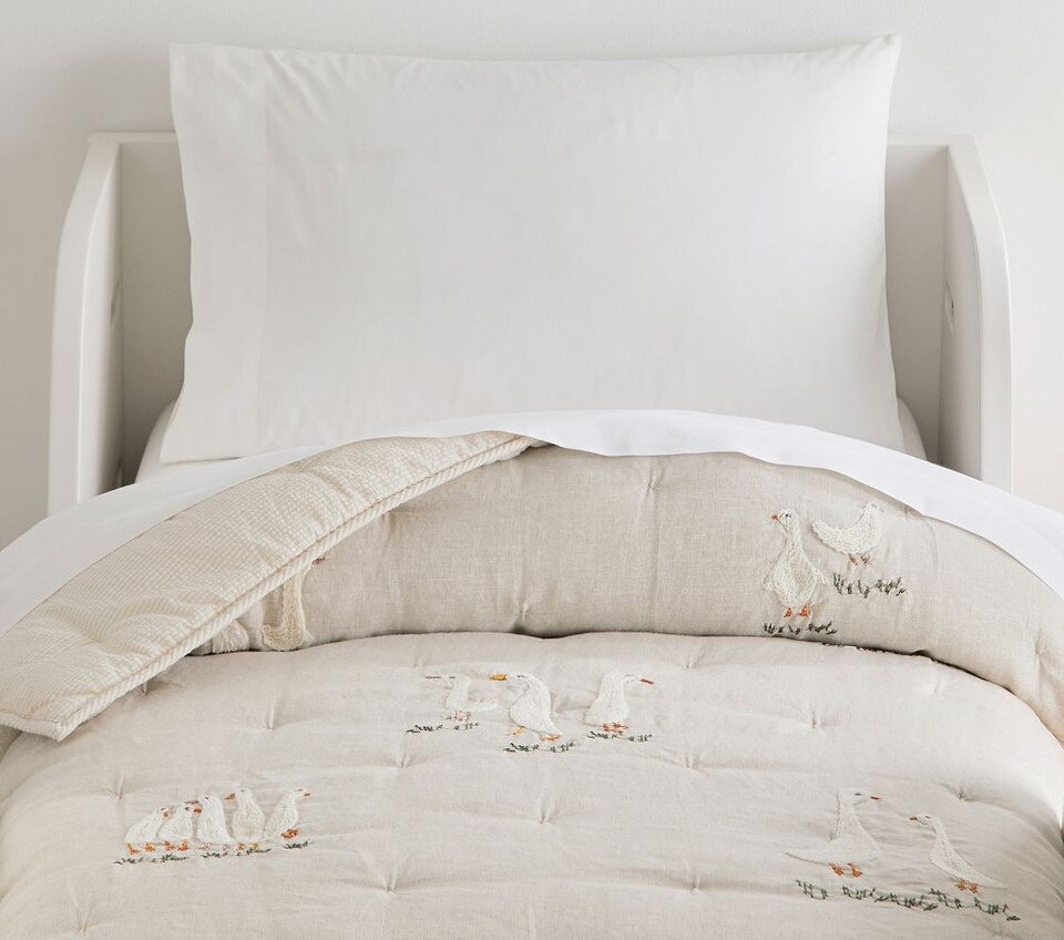 Darby Duckling Baby Bedspread Pottery Barn Kids UK